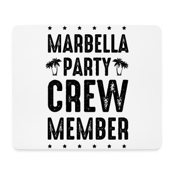 Marbella Party Crew - Tapis de souris (format paysage) - blanc - Devant