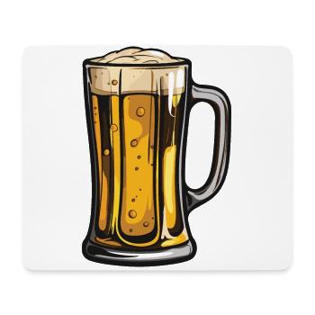 Beer Glass Icon - Mouse Pad (horizontal) - white - Front