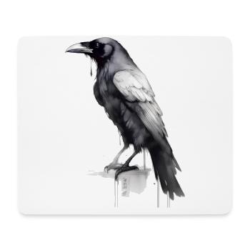 Corbeau - Tapis de souris (format paysage) - blanc - Devant