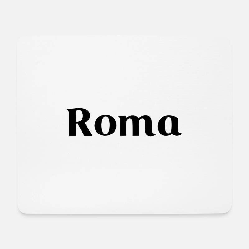 Roma - Schwarze Schrift - Mousepad (Querformat) - Weiß