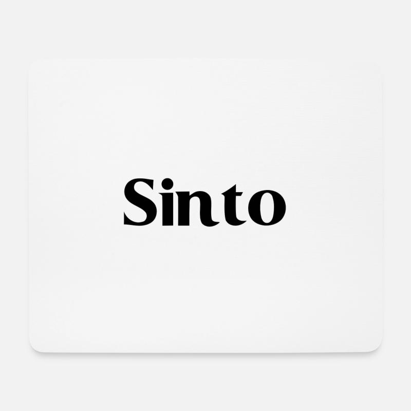 Sinto - Schwarze Schrift - Mousepad (Querformat) - Weiß