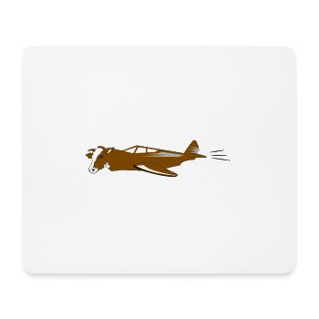 cow Air | flying cow - Mouse Pad (horizontal) - white - Front