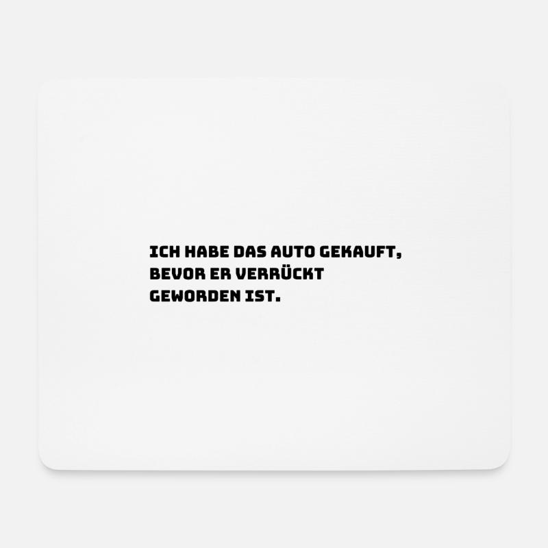 Lustiger E-Auto Aufkleber - Mousepad (Querformat) - Weiß