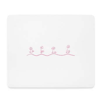 flowers flower line symbol stroke - Mouse Pad (horizontal) - white - Front