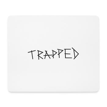 Trapped punk schriftzug schwarz - Mousepad (Querformat) - Weiß - Vorne