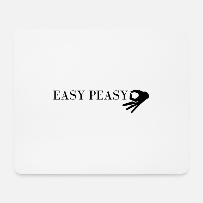 easy peasy - Mousepad (Querformat) - Weiß
