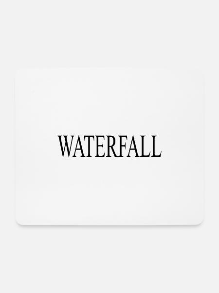 Waterfall Wasserfall - Mousepad (Querformat) - Weiß
