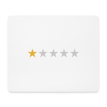 1-Sterne-Bewertung - 1-Sterne-Bewertung leer - Mousepad (Querformat) - Weiß - Vorne