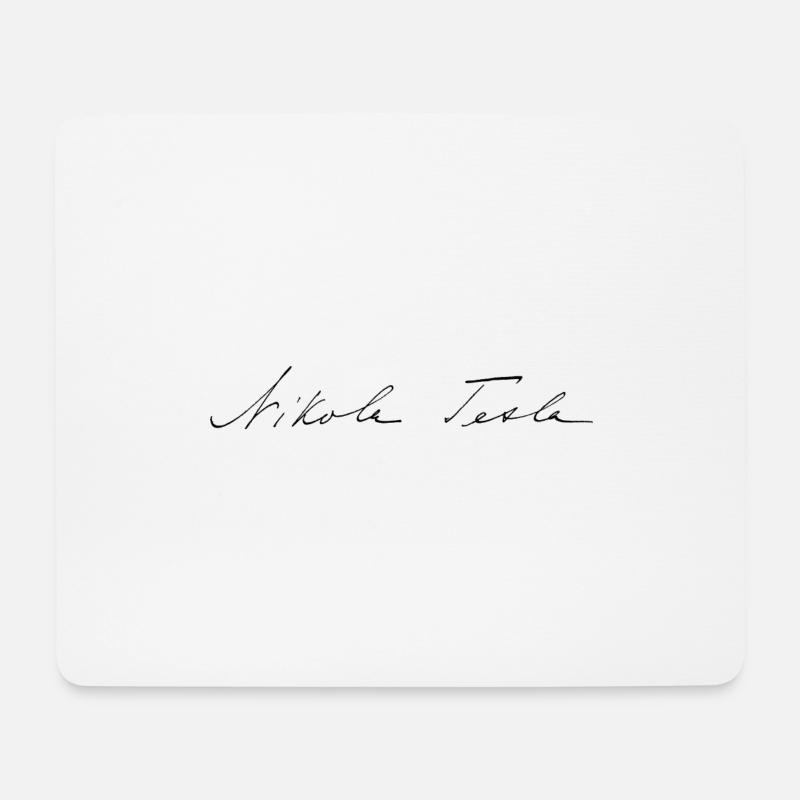 Nikola Tesla - Mousepad (Querformat) - Weiß