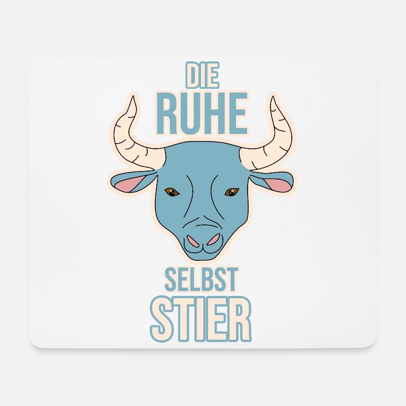 Sternzeichen Stier Horoskop Tier - Mousepad (Querformat) - Weiß