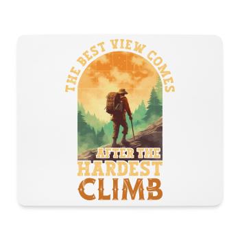 Hiking Hikers Mountains Mountaineering Climbing Nature - Mouse Pad (horizontal) - white - Front