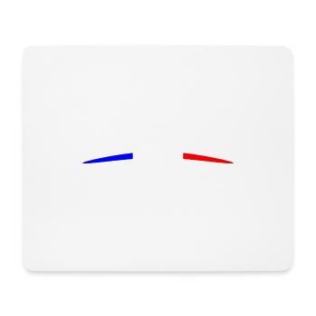 France - Design courbé - Nouveau - Tapis de souris (format paysage) - blanc - Devant