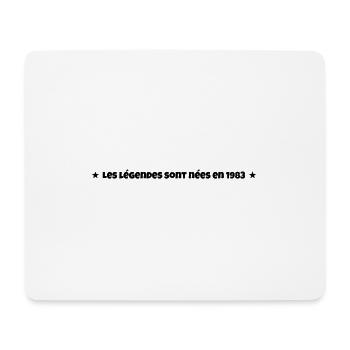 Les légendes sont nées en 1983 - Tapis de souris (format paysage) - blanc - Devant