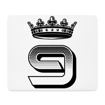 9 Couronne de numéros - Tapis de souris (format paysage) - blanc - Devant