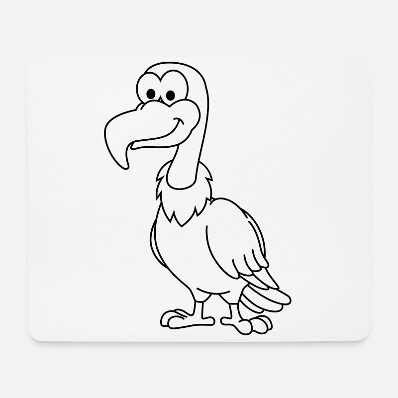 Vulture Comic Animal - Tapis de souris (format paysage) - blanc