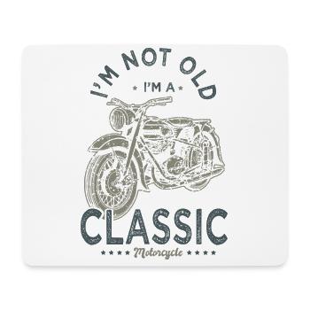 nicht alt Ich bin klassisches T-Shirt Motorrad - Mousepad (Querformat) - Weiß - Vorne