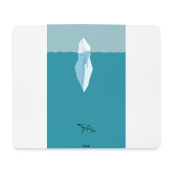 and whale in the ocean - Mouse Pad (horizontal) - white - Front