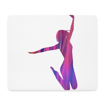 sauter, bronzage, danseur, graffiti, rose, rose - Tapis de souris (format paysage) - blanc - Devant