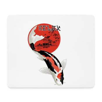 Relax Koi Carp Japan Garden Pond Showa - Mouse Pad (horizontal) - white - Front