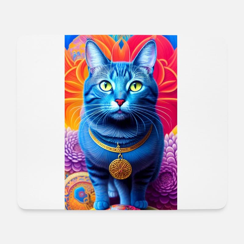 Lovely domestic short haired cat - Mouse Pad (horizontal) - white