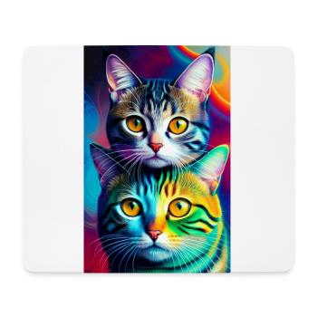 Marvellous domestic short haired cats - Mouse Pad (horizontal) - white - Front