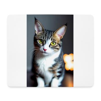 What to do with such domestic short haired cat - Mouse Pad (horizontal) - white - Front