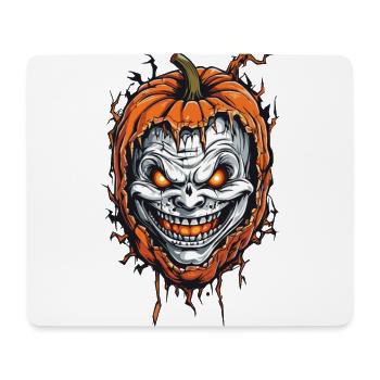 Creepy Horror Halloween Pumpkin Design - Mouse Pad (horizontal) - white - Front