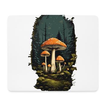 Vintage mushroom miracle toadstool in retro style - Mouse Pad (horizontal) - white - Front