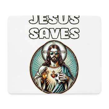 Jesus Soccer Gift Funny Soccer God Jesus Quote - Mouse Pad (horizontal) - white - Front