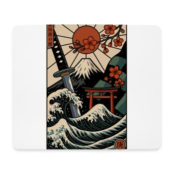 Japanese print - Mouse Pad (horizontal) - white - Front