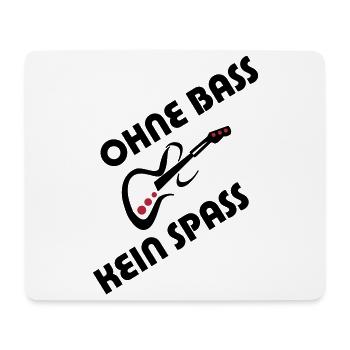 Musik ohne Bass - Mousepad (Querformat) - Weiß - Vorne