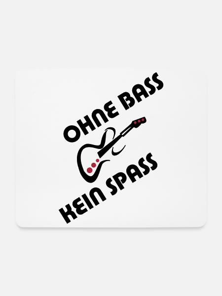 Musik ohne Bass - Mousepad (Querformat) - Weiß