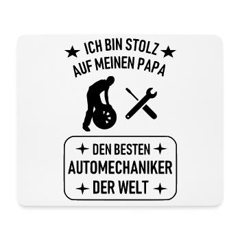 I'm proud of my dad the car mechanic - Mouse Pad (horizontal) - white - Front