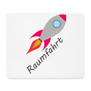 Rakete Rocket Raumfahrt - Mousepad (Querformat) - Weiß - Vorne