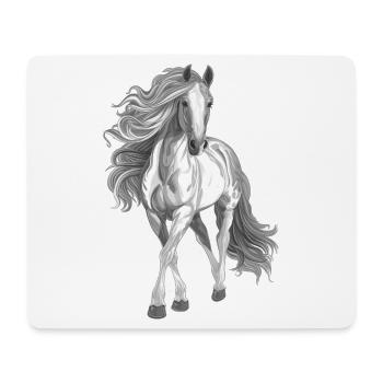 Pferd - Mousepad (Querformat) - Weiß - Vorne