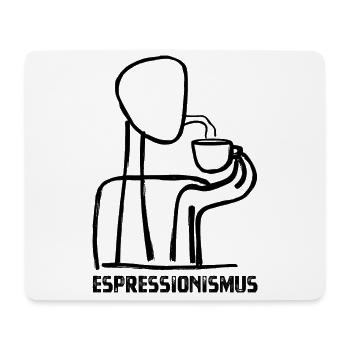 Espressionismus - Espresso - Kaffee trinken - Mousepad (Querformat) - Weiß - Vorne
