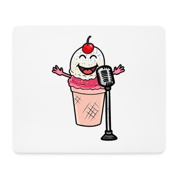 Ein kleiner super Star ein süßes Eis das Singt - Mousepad (Querformat) - Weiß - Vorne
