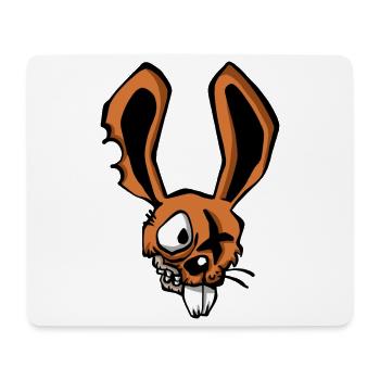 Zombie Kaninchen - Mousepad (Querformat) - Weiß - Vorne