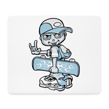 Skater boy flex - Mouse Pad (horizontal) - white - Front