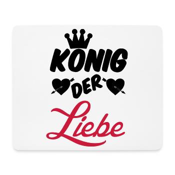 König der Liebe Paar Valentinstag Geschenk - Mousepad (Querformat) - Weiß - Vorne