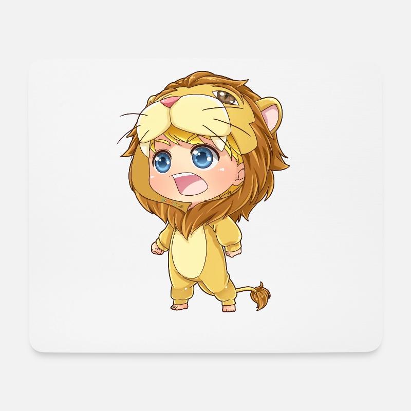MOSBIES Löwen Horoskop Sternzeichen Löwe Geschenk - Mousepad (Querformat) - Weiß