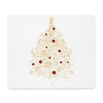 Christmas tree in gold - Mouse Pad (horizontal) - white - Front