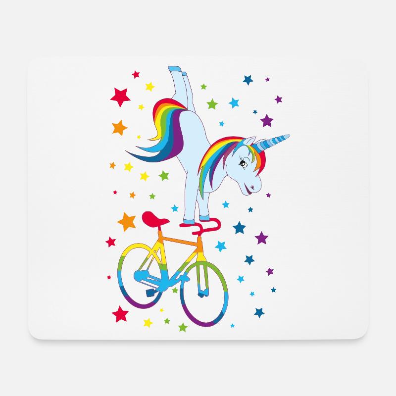 Kunstrad, Kunstradfahren, Hallenradsport, Einhorn - Mousepad (Querformat) - Weiß