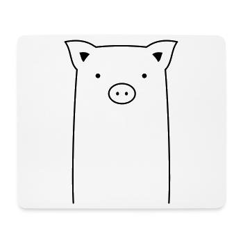 Porc truie porcelets idée cadeau - Tapis de souris (format paysage) - blanc - Devant