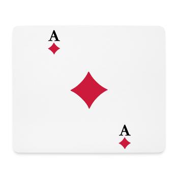 Ace of Diamonds - Mouse Pad (horizontal) - white - Front