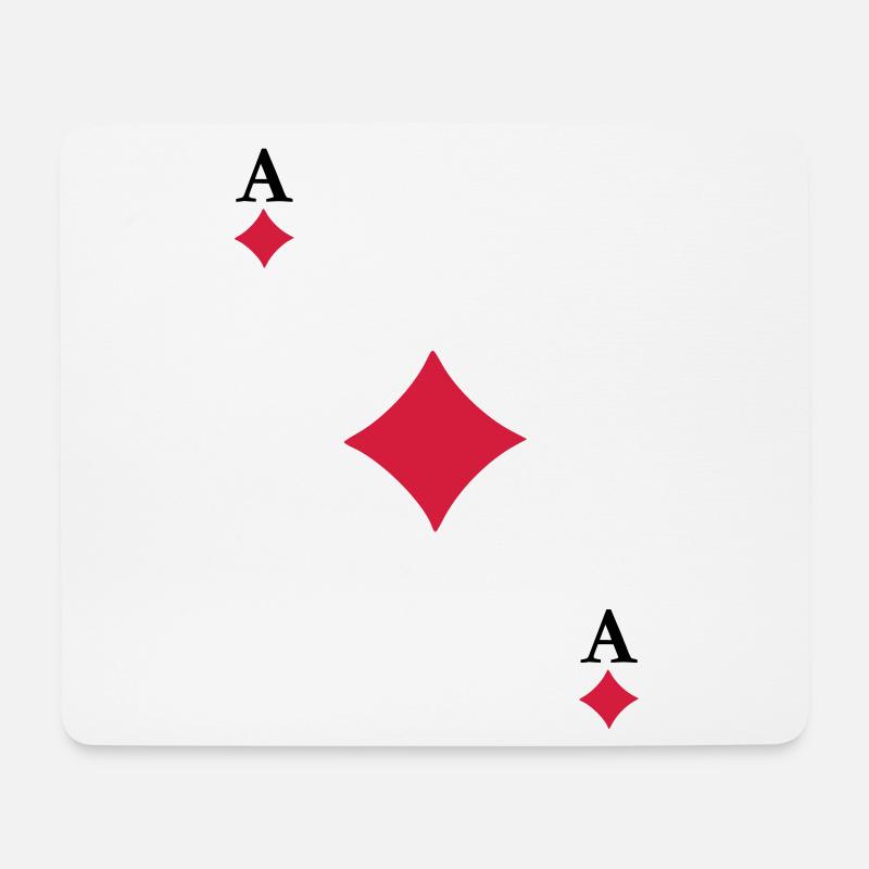 Ace of Diamonds - Mouse Pad (horizontal) - white