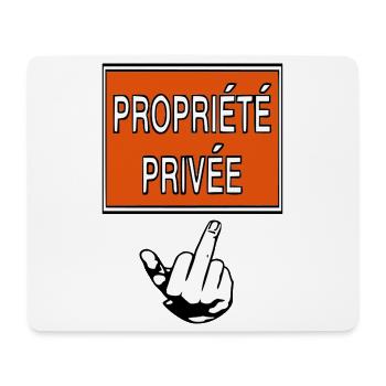 Privateigentum - Mousepad (Querformat) - Weiß - Vorne