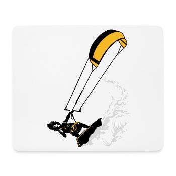 Kitesurfen und Wellen flex - Mousepad (Querformat) - Weiß - Vorne