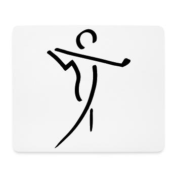 Golfer Golfsportler Golfspieler - Mousepad (Querformat) - Weiß - Vorne