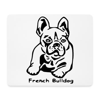 Français Bulldog français Bulldog - Tapis de souris (format paysage) - blanc - Devant